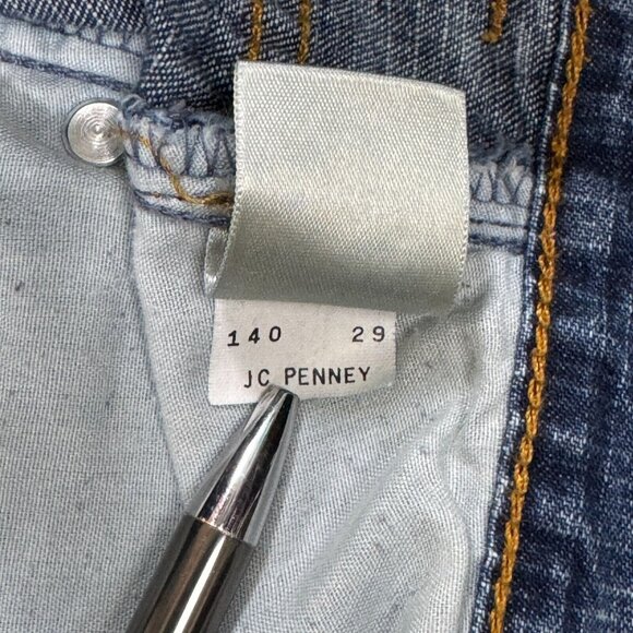 St Johns Bay Womens Blue Denim Jeans High Rise Relaxed Fit Cotton Size 12 30x30 - Picture 6 of 12